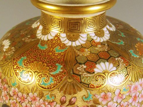 JAPANESE MEIJI PERIOD SATSUMA VASE SOZAN - ADDITIONAL PHOTO 6