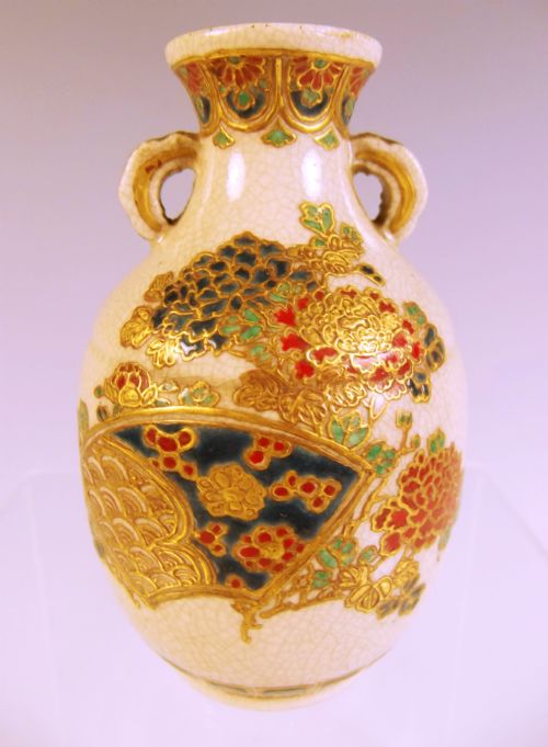 japanese meiji period imperial satsuma vase - CATEGORY: ANTIQUE VASES - DATED 1890