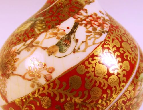 PAIR OF JAPANESE MEIJI PERIOD KUTANI PORCELAIN VASES - ADDITIONAL PHOTO 2