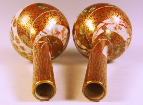 PAIR OF JAPANESE MEIJI PERIOD KUTANI PORCELAIN VASES - ADDITIONAL PHOTO 5