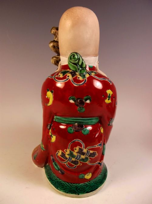 JAPANESE MEIJI PERIOD KUTANI FUKUROKUJU FIGURINE - ADDITIONAL PHOTO 3
