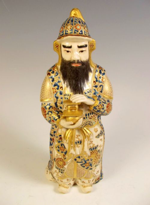japanese meiji period imperial satsuma warrior - CATEGORY: ANTIQUE CERAMICS - DATED 1890