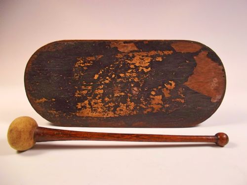 VICTORIAN OAK SHIPS WHEEL TABLE GONG - ADDITIONAL PHOTO 6