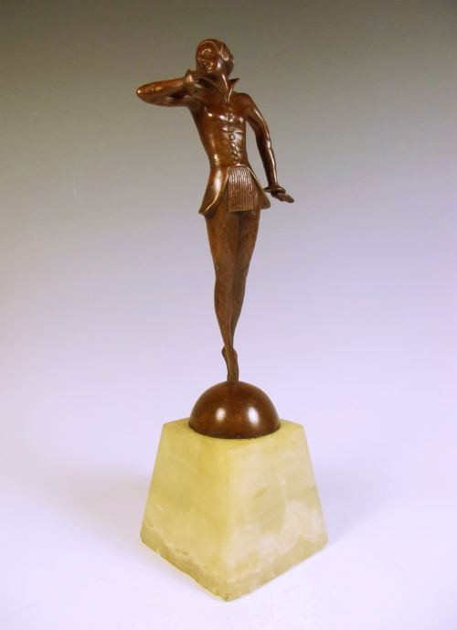 art deco lorenzl bronze ballet dancer - CATEGORY: ANTIQUE METAL - DATED 1930