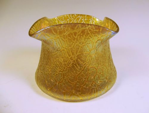 BOHEMIAN LOETZ GOLD ON GOLD FORMOSA SQUAT VASE - ADDITIONAL PHOTO 1