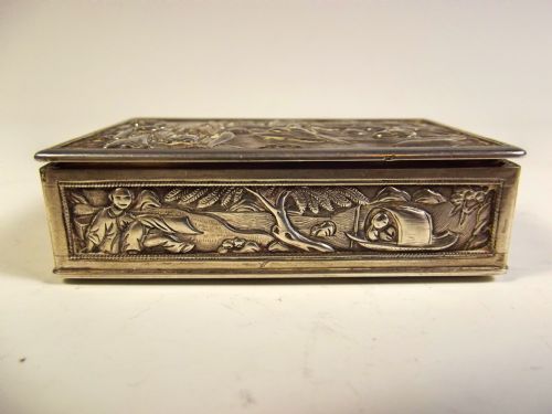 19TH CENTURY CHINESE SILVER SNUFF BOX - ADDITIONAL PHOTO 1