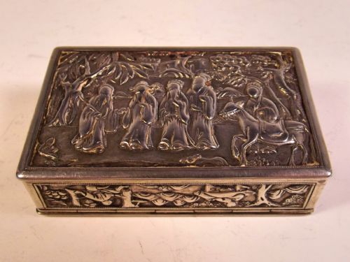 19TH CENTURY CHINESE SILVER SNUFF BOX - ADDITIONAL PHOTO 6