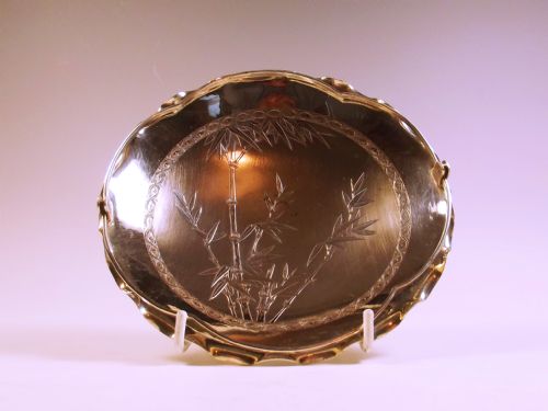 chinese sterling silver bon bon dish - CATEGORY: ANTIQUE SILVER - DATED 1900