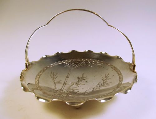 CHINESE STERLING SILVER BON BON DISH - ADDITIONAL PHOTO 2