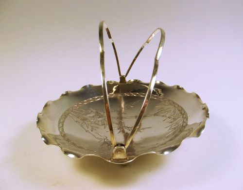 CHINESE STERLING SILVER BON BON DISH - ADDITIONAL PHOTO 3