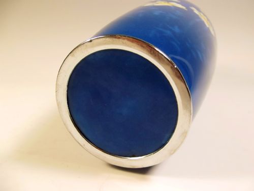 JAPANESE BLUE MUSEN CLOISONNE DAISY VASE - ADDITIONAL PHOTO 5