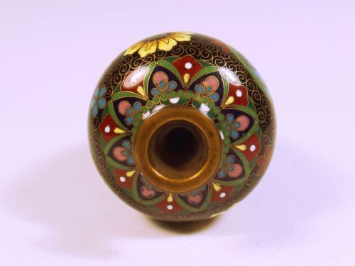 JAPANESE MEIJI PERIOD CLOISONNE ENAMEL VASE - ADDITIONAL PHOTO 3