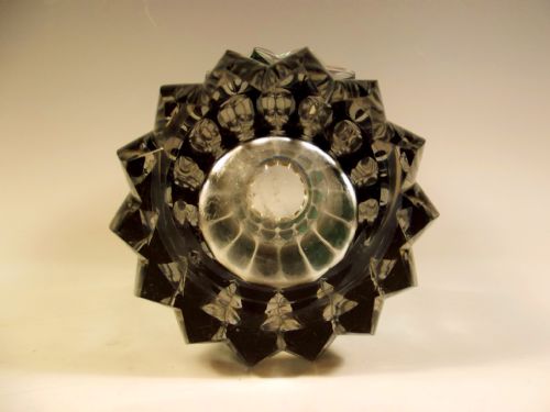 LARGE GREEN AND CLEAR VAL ST LAMBERT GLASS VASE - ADDITIONAL PHOTO 5