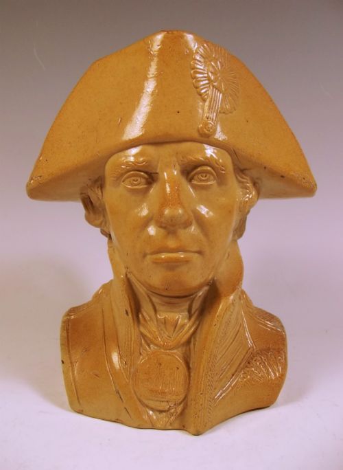 doulton and watts stoneware lord nelson jug c1830 - CATEGORY: ANTIQUE JUGS - DATED 19TH CENTURY