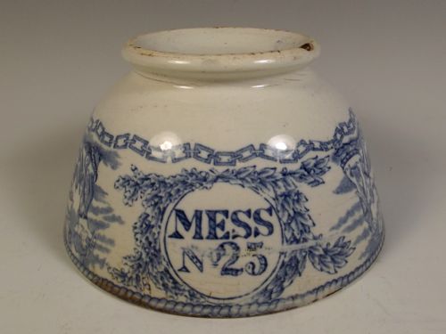 english pottery mess ware tea bowl c1850 - CATEGORY: ANTIQUE CERAMICS - DATED 1850