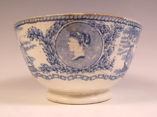 ENGLISH POTTERY MESS WARE TEA BOWL C1850 - ADDITIONAL PHOTO 2