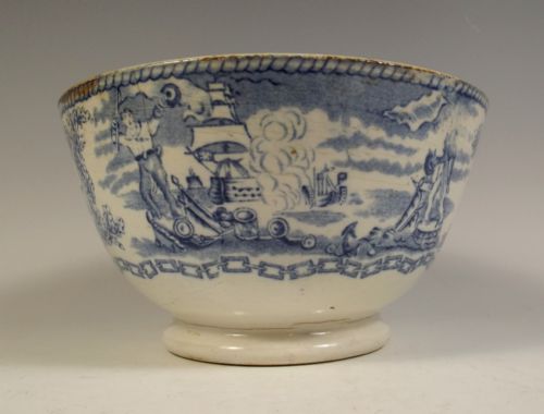 ENGLISH POTTERY MESS WARE TEA BOWL C1850 - ADDITIONAL PHOTO 3