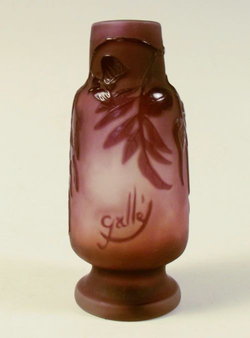 EMILE GALLE WISTERIA CAMEO GLASS VASE - ADDITIONAL PHOTO 1