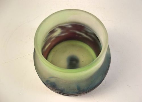 EMILE GALLE THREE COLOUR AQUATIC CAMEO GLASS VASE - ADDITIONAL PHOTO 4
