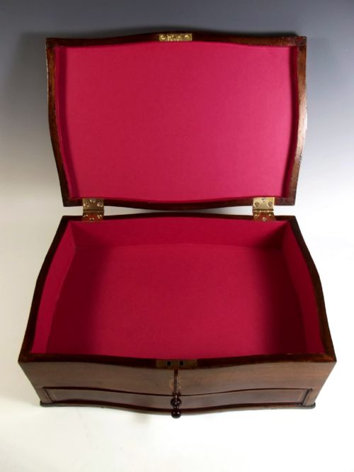 LATE VICTORIAN INLAID DOME TOPPED MAHOGANY JEWELLERY BOX - ADDITIONAL PHOTO 2