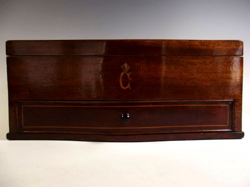 LATE VICTORIAN INLAID DOME TOPPED MAHOGANY JEWELLERY BOX - ADDITIONAL PHOTO 4
