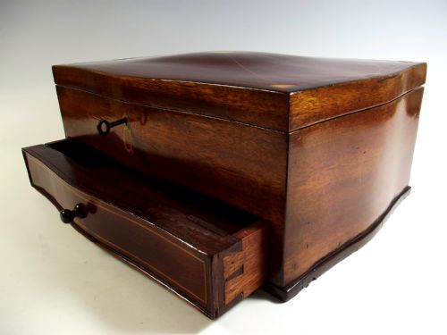 LATE VICTORIAN INLAID DOME TOPPED MAHOGANY JEWELLERY BOX - ADDITIONAL PHOTO 10