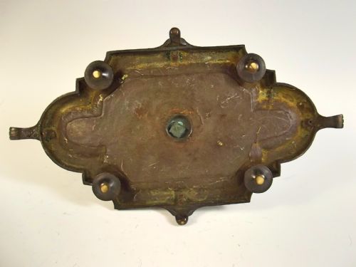 ORNATE MID VICTORIAN BRONZE INKWELL - ADDITIONAL PHOTO 5