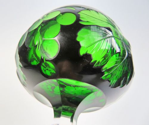 VAL ST LAMBERT 2 COLOUR HOCK WINE GLASS - ADDITIONAL PHOTO 10