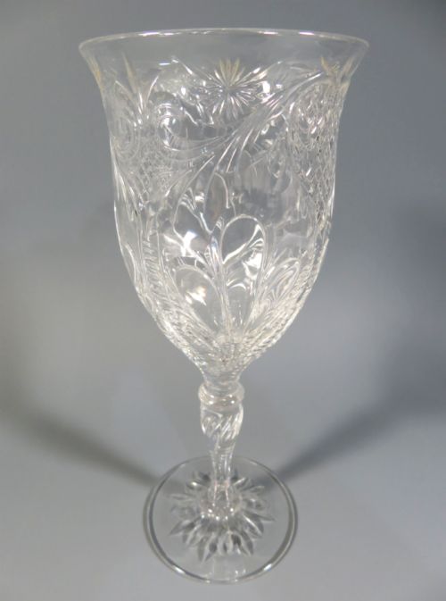 STEVENS AND WILLIAMS ROCK CUT WINE GLASS - ADDITIONAL PHOTO 1