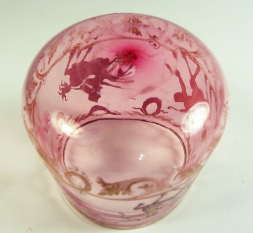 LOBMEYR CRANBERRY ENAMELED GLASS BEAKER - ADDITIONAL PHOTO 8