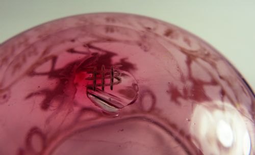 LOBMEYR CRANBERRY ENAMELED GLASS BEAKER - ADDITIONAL PHOTO 9