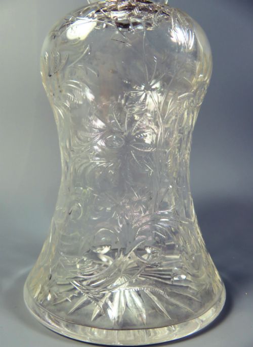STEVENS AND WILLIAMS CUT GLASS DECANTER TIFFANY CO SILVER MOUNTS - ADDITIONAL PHOTO 2