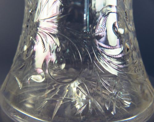 STEVENS AND WILLIAMS CUT GLASS DECANTER TIFFANY CO SILVER MOUNTS - ADDITIONAL PHOTO 4