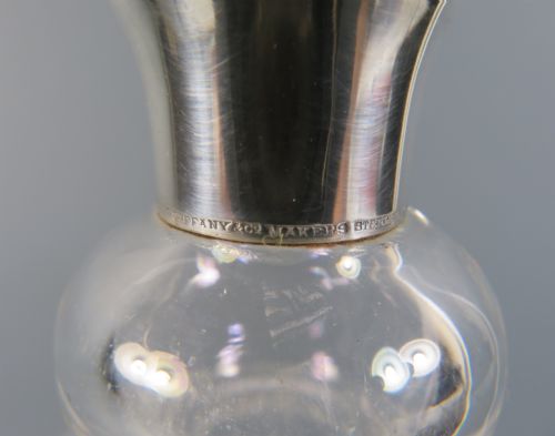 STEVENS AND WILLIAMS CUT GLASS DECANTER TIFFANY CO SILVER MOUNTS - ADDITIONAL PHOTO 6
