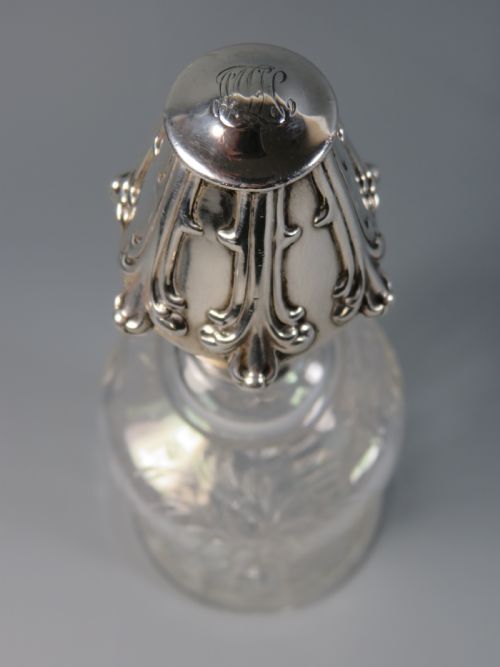 STEVENS AND WILLIAMS CUT GLASS DECANTER TIFFANY CO SILVER MOUNTS - ADDITIONAL PHOTO 9