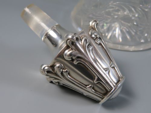 STEVENS AND WILLIAMS CUT GLASS DECANTER TIFFANY CO SILVER MOUNTS - ADDITIONAL PHOTO 12