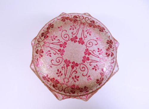 BACCARAT SILVER MOUNTED CAMEO GLASS POT AND COVER - ADDITIONAL PHOTO 4