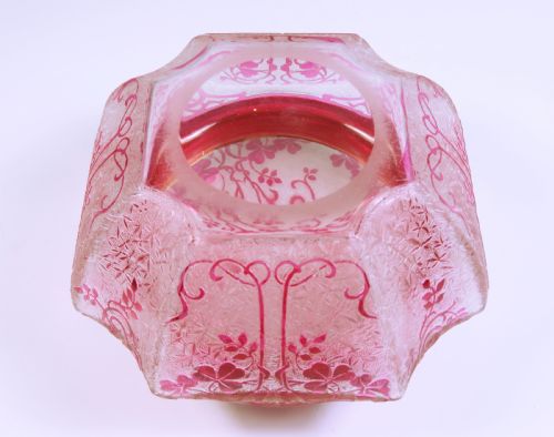 BACCARAT SILVER MOUNTED CAMEO GLASS POT AND COVER - ADDITIONAL PHOTO 10