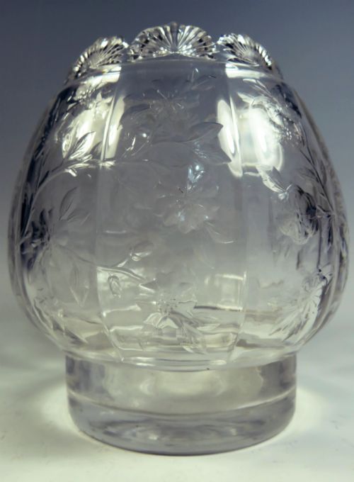 STEVENS AND WILLIAMS ROCK CUT GLASS VASE - ADDITIONAL PHOTO 1