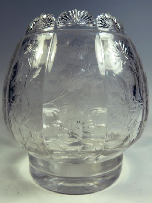 STEVENS AND WILLIAMS ROCK CUT GLASS VASE - ADDITIONAL PHOTO 2