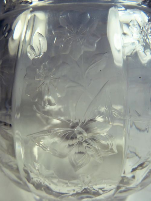 STEVENS AND WILLIAMS ROCK CUT GLASS VASE - ADDITIONAL PHOTO 4