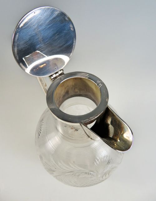 STEVENS AND WILLIAMS INTAGLIO CUT THREADED GLASS CLARET JUG - ADDITIONAL PHOTO 6