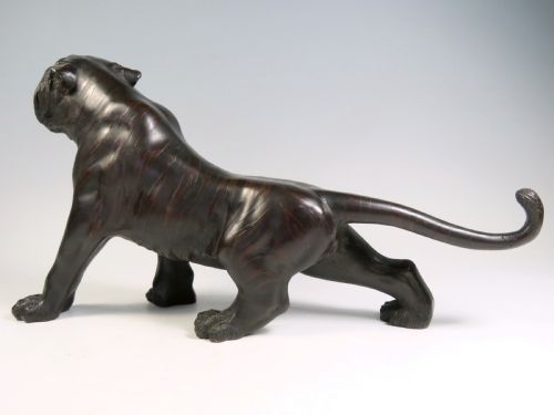 JAPANESE MEIJI PERIOD BRONZE TIGER BY GENRYUSAI SEIYA - ADDITIONAL PHOTO 4