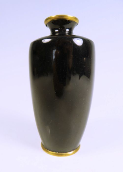 JAPANESE MEIJI PERIOD CLOISONNE ENAMEL VASE BY GONDA HIROSUKE - ADDITIONAL PHOTO 4