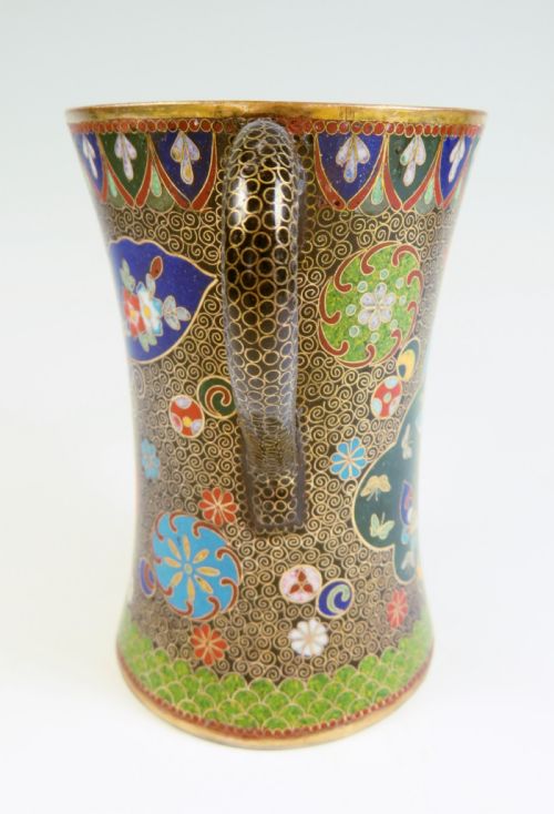 JAPANESE MEIJI PERIOD CLOISONNE ENAMEL BEAKER VASE TAKAHARA KOMAJIRO - ADDITIONAL PHOTO 3