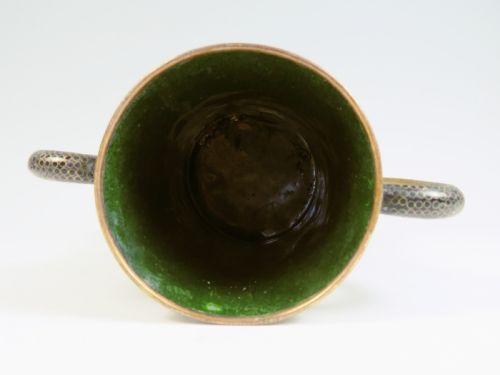 JAPANESE MEIJI PERIOD CLOISONNE ENAMEL BEAKER VASE TAKAHARA KOMAJIRO - ADDITIONAL PHOTO 5