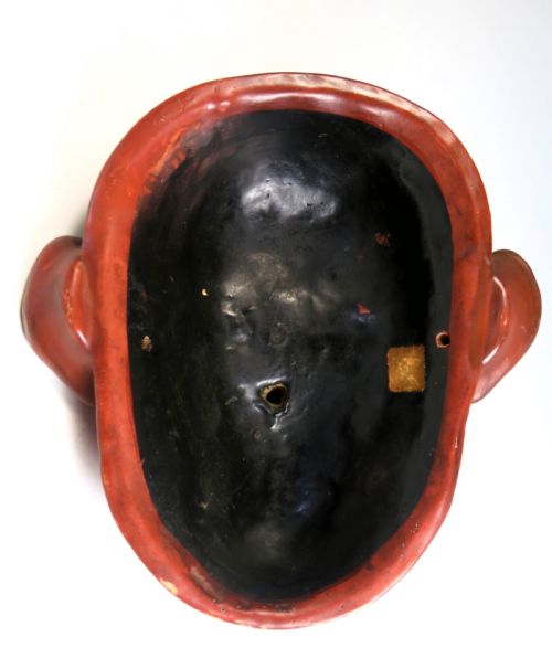 JAPANESE MEIJI PERIOD LIFE SIZE LACQUER NOH MASK - ADDITIONAL PHOTO 4