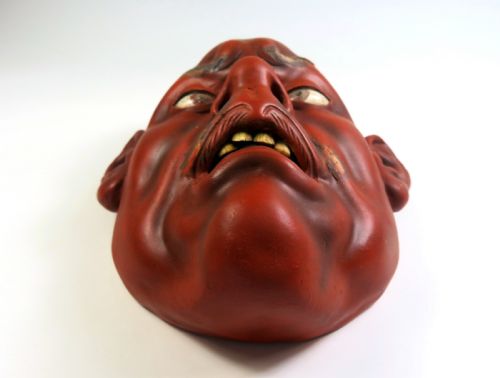 JAPANESE MEIJI PERIOD LIFE SIZE LACQUER NOH MASK - ADDITIONAL PHOTO 5