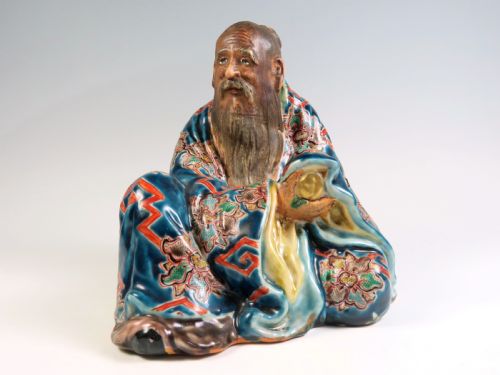 JAPANESE GOSO BLUE KUTANI FIGURINE - ADDITIONAL PHOTO 1