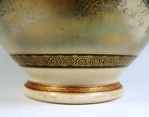 JAPANESE SATSUMA POTTERY VASE OF KIYOMIZU DERA - ADDITIONAL PHOTO 7
